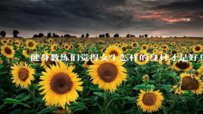 健身教练们觉得女生怎样的身材才是好身材？